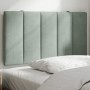 Cabecero de cama acolchado terciopelo gris claro 90 cm de , Cabeceros y pies de cama - Ref: Foro24-374649, Precio: 37,41 €, D...