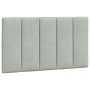Cabecero de cama acolchado terciopelo gris claro 90 cm de , Cabeceros y pies de cama - Ref: Foro24-374649, Precio: 37,41 €, D...