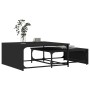 Stackable coffee tables, set of 2, engineered wood with black metal frame by , Coffee table - Ref: Foro24-845331, Price: 80,8...