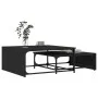 Stackable coffee tables, set of 2, engineered wood with black metal frame by , Coffee table - Ref: Foro24-845331, Price: 79,8...