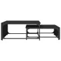 Stackable coffee tables, set of 2, engineered wood with black metal frame by , Coffee table - Ref: Foro24-845331, Price: 79,8...