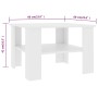 Couchtisch aus weißem Sperrholz, 60 x 60 x 42 cm von vidaXL, Couchtisch - Ref: Foro24-800207, Preis: 44,03 €, Rabatt: %