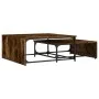 Stackable coffee tables, 2 pieces, wood and smoked oak metal. by , Coffee table - Ref: Foro24-845333, Price: 80,15 €, Discoun...