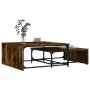 Stackable coffee tables, 2 pieces, wood and smoked oak metal. by , Coffee table - Ref: Foro24-845333, Price: 80,15 €, Discoun...