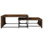 Stackable coffee tables, 2 pieces, wood and smoked oak metal. by , Coffee table - Ref: Foro24-845333, Price: 83,51 €, Discoun...