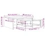 Stackable coffee tables, 2 pieces, wood and smoked oak metal. by , Coffee table - Ref: Foro24-845333, Price: 80,15 €, Discoun...