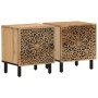Nachttische 2 Stück aus massivem Mangoholz 40x33x46 cm von , Nachttische - Ref: Foro24-358209, Preis: 155,44 €, Rabatt: %