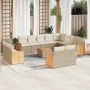 Set sofás de jardín con cojines 13 pzas ratán sintético beige by , Garden sets - Ref: Foro24-3260602, Price: 946,87 €, Discou...