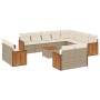 Set sofás de jardín con cojines 13 pzas ratán sintético beige by , Garden sets - Ref: Foro24-3260602, Price: 946,87 €, Discou...