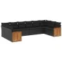 Garden sofa set 10 pieces with black synthetic rattan cushions by , Garden sets - Ref: Foro24-3260403, Price: 611,79 €, Disco...