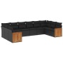Set Gartensofas 10 Stück Kissen synthetisches Rattan schwarz von , Gartensets - Ref: Foro24-3260403, Preis: 610,41 €, Rabatt: %