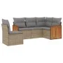 Garden sofa set with 5-piece synthetic rattan beige cushions by , Garden sets - Ref: Foro24-3260057, Price: 362,84 €, Discoun...