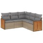 Set Gartensofas mit Kissen 5 Stück synthetisches Rattan beige von , Gartensets - Ref: Foro24-3260043, Preis: 349,92 €, Rabatt: %