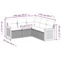 Set Gartensofas mit Kissen 5 Stück synthetisches Rattan beige von , Gartensets - Ref: Foro24-3260043, Preis: 362,84 €, Rabatt: %