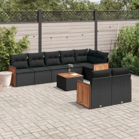 8-piece garden sofa set with black synthetic rattan cushions by , Garden sets - Ref: Foro24-3260235, Price: 575,60 €, Discoun...
