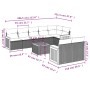 8-piece garden sofa set with black synthetic rattan cushions by , Garden sets - Ref: Foro24-3260235, Price: 573,49 €, Discoun...
