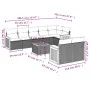 Set aus 8-teiligen Gartensofas und Kissen Kunstrattan schwarz von , Gartensets - Ref: Foro24-3260235, Preis: 593,35 €, Rabatt: %