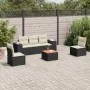 6-piece garden sofa set and black synthetic rattan cushions by , Garden sets - Ref: Foro24-3225384, Price: 360,12 €, Discount: %