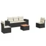 6-piece garden sofa set and black synthetic rattan cushions by , Garden sets - Ref: Foro24-3225384, Price: 360,12 €, Discount: %