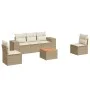 Set Gartensofas mit Kissen 6 Stück synthetisches Rattan beige von , Gartensets - Ref: Foro24-3225386, Preis: 400,85 €, Rabatt: %