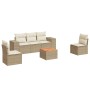 Set Gartensofas mit Kissen 6 Stück synthetisches Rattan beige von , Gartensets - Ref: Foro24-3225386, Preis: 379,12 €, Rabatt: %