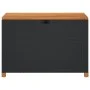 Black rattan acacia wood garden storage box 110x55x63cm by , Outdoor storage boxes - Ref: Foro24-366285, Price: 153,27 €, Dis...