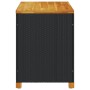 Garten-Aufbewahrungsbox aus schwarzem Rattan-Akazienholz, 110 x 55 x 63 cm von , Aufbewahrungsboxen für den Außenbereich - Re...