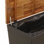 Garten-Aufbewahrungsbox aus schwarzem Rattan-Akazienholz, 110 x 55 x 63 cm von , Aufbewahrungsboxen für den Außenbereich - Re...