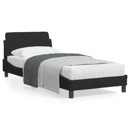 Bettrahmen mit schwarzem Samtkopfteil 90x200 cm von , Betten und Lattenroste - Ref: Foro24-373114, Preis: 118,35 €, Rabatt: %
