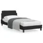 Bettrahmen mit schwarzem Samtkopfteil 90x200 cm von , Betten und Lattenroste - Ref: Foro24-373114, Preis: 118,35 €, Rabatt: %