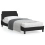 Estructura de cama con cabecero de terciopelo negro 90x200 cm de , Camas y somieres - Ref: Foro24-373114, Precio: 135,91 €, D...