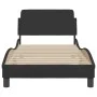 Bed frame with black velvet headboard 90x200 cm by , Beds and slatted bases - Ref: Foro24-373114, Price: 118,35 €, Discount: %