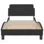 Estructura de cama con cabecero de terciopelo negro 90x200 cm de , Camas y somieres - Ref: Foro24-373114, Precio: 135,91 €, D...
