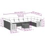 11-teiliges Gartensofa-Set und graue synthetische Rattankissen von , Gartensets - Ref: Foro24-3260415, Preis: 631,58 €, Rabat...
