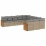11-piece garden sofa set with beige synthetic rattan cushions by , Garden sets - Ref: Foro24-3260512, Price: 702,48 €, Discou...