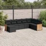8-teiliges Gartensofa-Set und schwarze synthetische Rattankissen von , Gartensets - Ref: Foro24-3260326, Preis: 507,64 €, Rab...