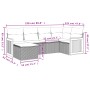 6-piece garden furniture set and gray synthetic rattan cushions by , Garden sets - Ref: Foro24-3260261, Price: 387,08 €, Disc...