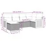 6-teiliges Gartenmöbel-Set und graue synthetische Rattankissen von , Gartensets - Ref: Foro24-3260261, Preis: 395,02 €, Rabat...