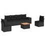 Set de comedor de jardín 7 pzas y cojines ratán sintético negro de , Conjuntos de jardín - Ref: Foro24-3225390, Precio: 471,3...