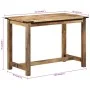 Solid mango wood dining table 110x55x75 cm by , Kitchen and dining tables - Ref: Foro24-358946, Price: 127,51 €, Discount: %