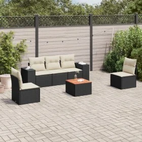 6-piece garden sofa set and black synthetic rattan cushions by , Garden sets - Ref: Foro24-3257715, Price: 352,86 €, Discount: %