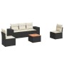 Set de sofás de jardín 6 piezas y cojines ratán sintético negro de , Conjuntos de jardín - Ref: Foro24-3257715, Precio: 351,8...