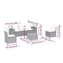 6-piece garden sofa set and black synthetic rattan cushions by , Garden sets - Ref: Foro24-3257715, Price: 352,86 €, Discount: %