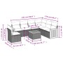 7-teiliges Gartensofa-Set und beigefarbene synthetische Rattankissen von , Gartensets - Ref: Foro24-3260106, Preis: 446,44 €,...