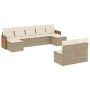 9-piece garden sofa set with beige synthetic rattan cushions by , Garden sets - Ref: Foro24-3260455, Price: 592,85 €, Discoun...