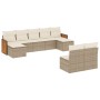 9-teiliges Gartensofa-Set mit beigen synthetischen Rattankissen von , Gartensets - Ref: Foro24-3260455, Preis: 585,91 €, Raba...