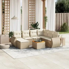 Garden sofa set with beige cushions 8 pcs PE rattan by , Garden sets - Ref: Foro24-3257451, Price: 566,87 €, Discount: %