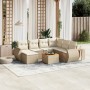 Juego de sofás de jardín con cojines beige 8 pzas ratán PE de , Conjuntos de jardín - Ref: Foro24-3257451, Precio: 546,25 €, ...