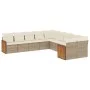 Garden sofa set with beige cushions 10 pieces synthetic rattan by , Garden sets - Ref: Foro24-3260434, Price: 676,85 €, Disco...