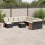 Gartensofa-Set 12-teilig mit schwarzen synthetischen Rattankissen von , Gartensets - Ref: Foro24-3260656, Preis: 729,51 €, Ra...